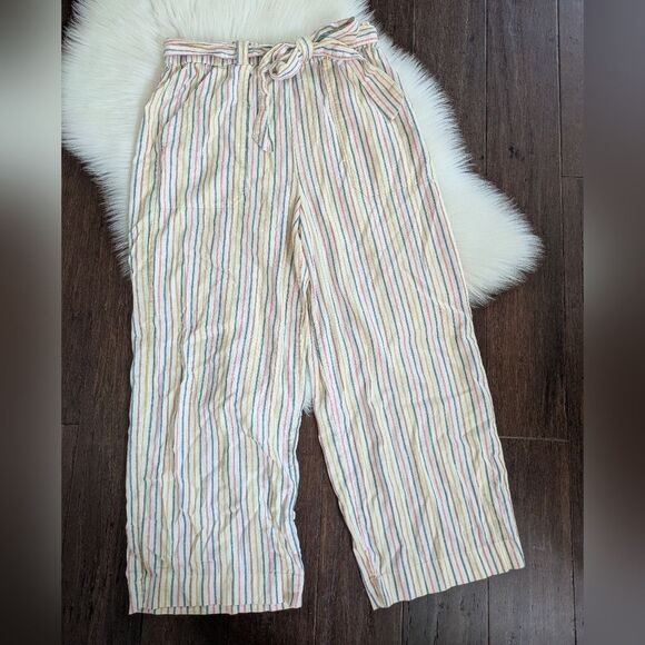 Marine Layer Multicolor Cream Wide Leg Pants M Medium - Picture 1 of 6